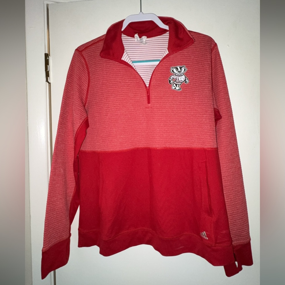 Wisconsin Badger Red Half-Zip Pullover